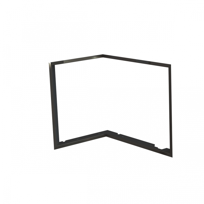  Einbaurahmen 1x90° schwarz- BeF Flat 6 L