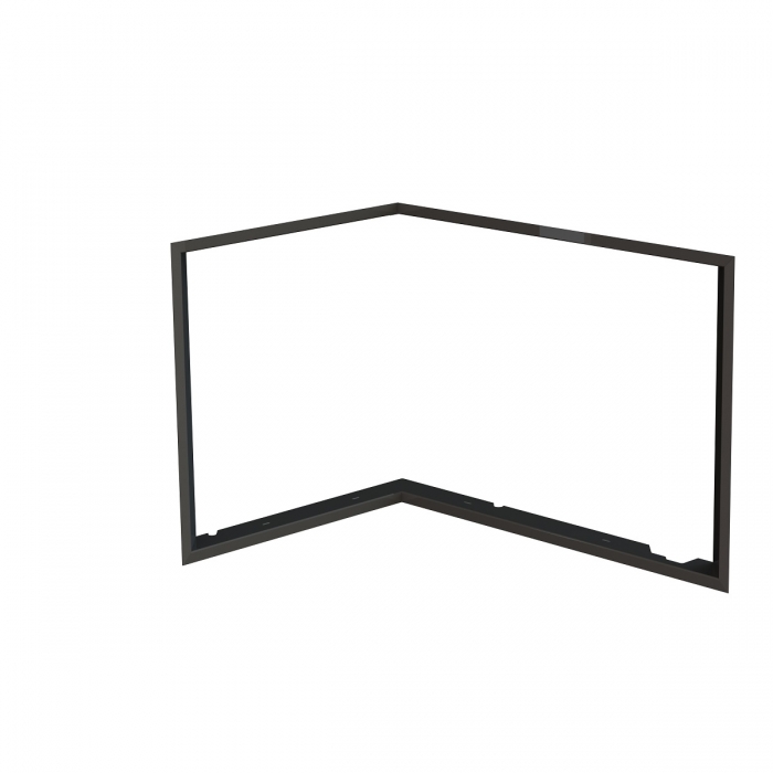  Einbaurahmen 1x90° schwarz- BeF Flat 8 L