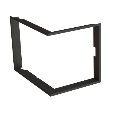 Einbaurahmen 1x90° schwarz, 80 mm, BeF Therm (V) 8 CP/CL